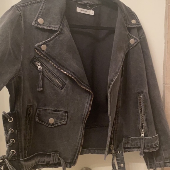 GREY Oversized Jean jacket-Medium - Picture 5 of 7